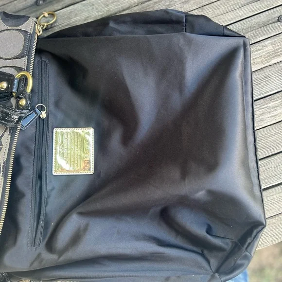 COACH Poppy Large Metallic Outline Signature Glam Tote~2011 $498 Style 17890 (No - Picture 7 of 8